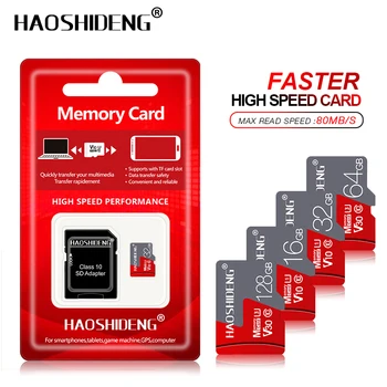 

Micro SD 128GB TF Card 8GB 16GB 32GB 64GB 128GB Class 10 Flash Memory Microsd Card 8 16 32 64 128 256 GB for Smartphone Adapter