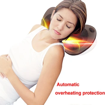 

Head Neck Massager Car Home Cervical Shiatsu Massage Neck Back Waist Body Electric Multifunctional Massager Pillow Cushion Men