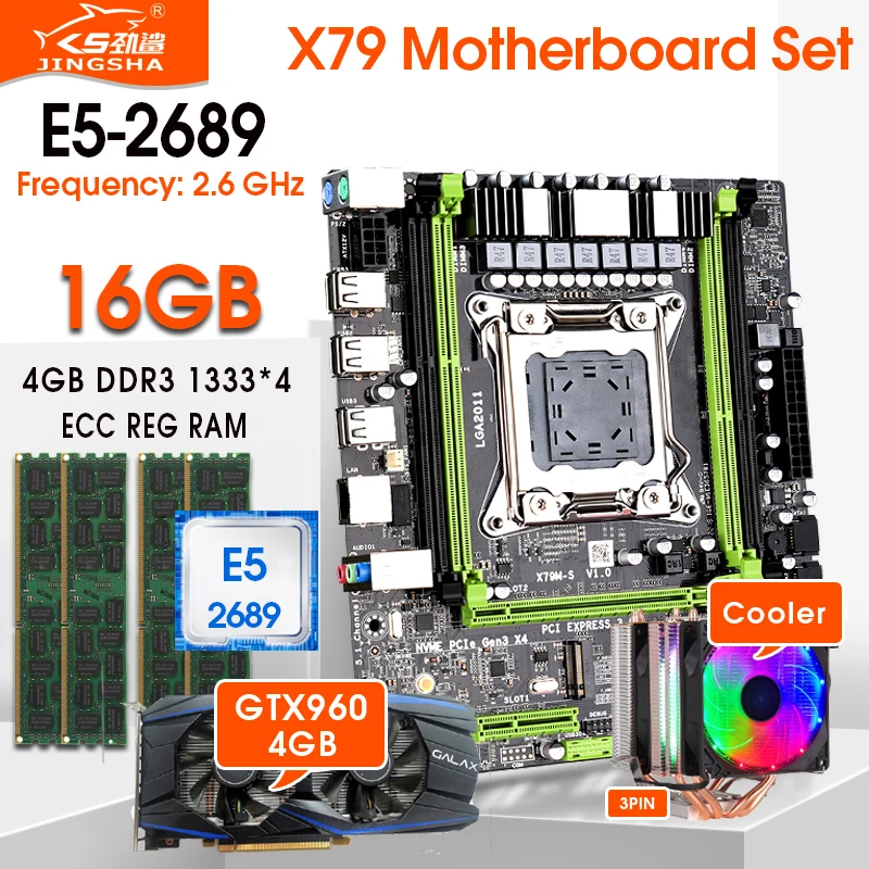 X79 motherboard set with Xeon E5 2689 CPU LGA2011 combos 4*4GB = 16GB