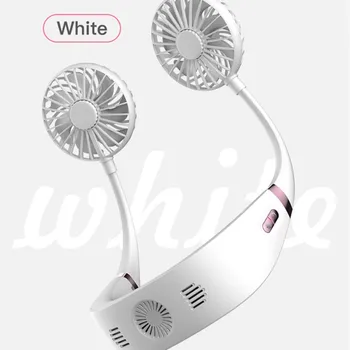

Mini USB Hanging Fan Neck Fan Neckband lazy neck fan Sport fan Desk Fans Handheld Air Cooler Conditioner Cooling Fan For outdoor