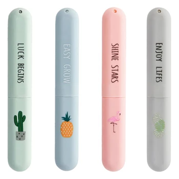 

1pc Toothbrush Cover Portable Holder Outdoor Travel Hiking Camping Toothrush Cap Case Protect Storage Cute Box
