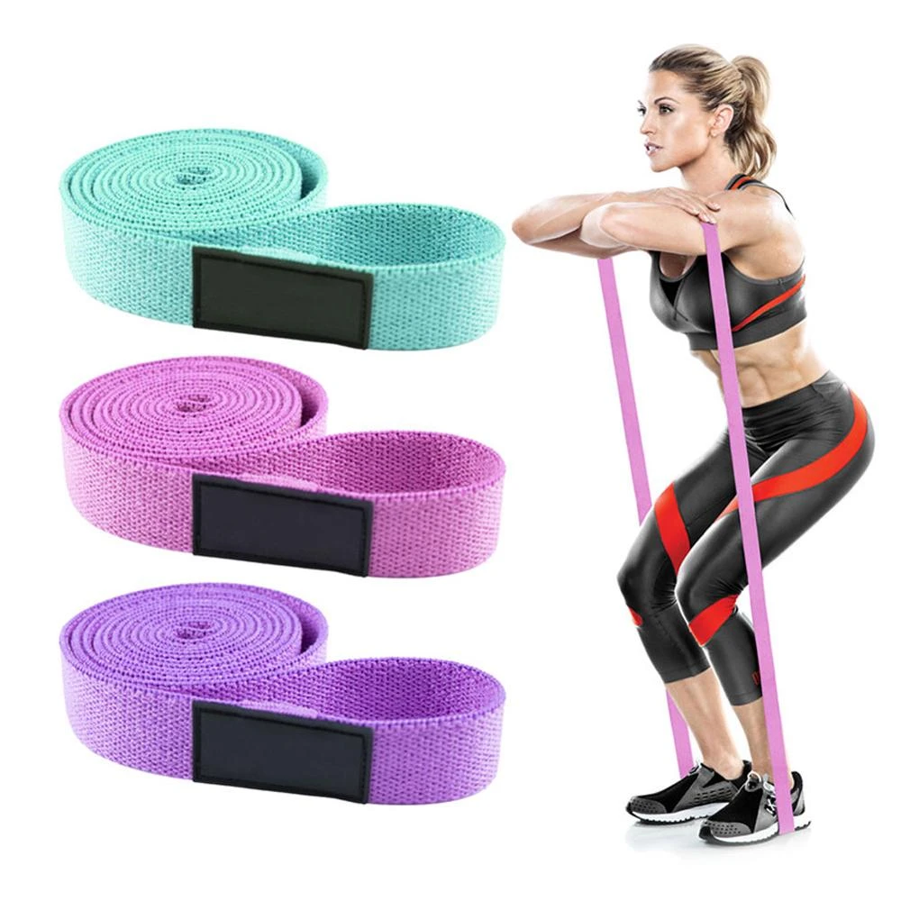 Fabric Resistance Bands Set Long Strength Fitness Body Booty Loop Bands Fitness