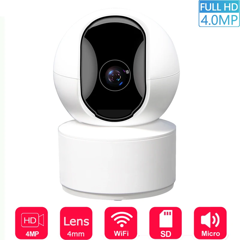 

4MP HD Panoramic Tracking IP Camera H.264/H.265 WiFi Indoor Camera Home Security AI Humanoid Tracking Surveillance Cameras