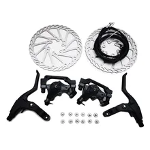 MTB Bike Double Driver Mechanical Disc Brake Caliper Kit With 160mm Rotor Steel Bicycle Disc Brake Pads Mountain Bicycle Parts