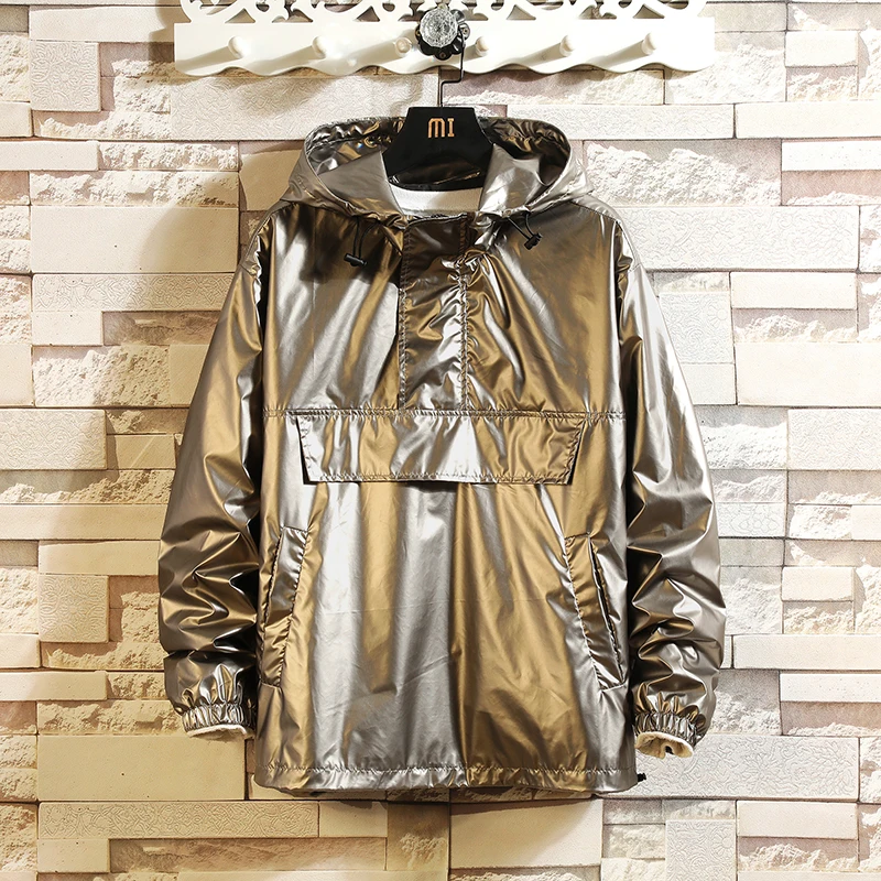 

New Reflective Jacket Men Streetwear Bomber Jacket Mens Hip Hop Jackets Fashion Hooded Coats Male Baseball Jackets Clothes 5XL
