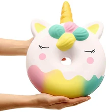 Jouet Jumbo Squishy licorne Donut à montée lente, mignon Kawaii, anti Stress, à presser, Antistress, cadeaux pour enfants