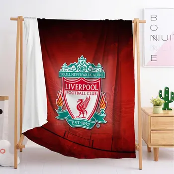 

2020 spring new export luxury PLUSH THROW BLANKET bed sheet large warm soft thick Plush sofa blanket football team logo bedding