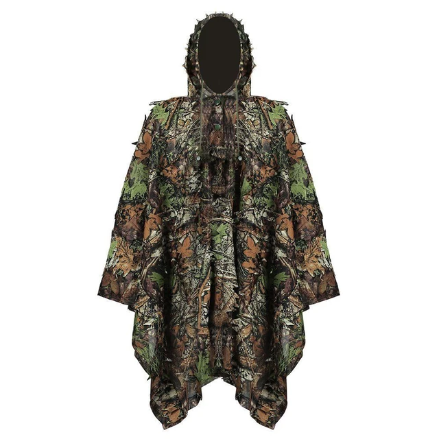 3d Camouflage Suits Sniper Hunting Clothes Moro Camuflagem Shirt Ghillie  Suit Leaves Poncho Cloak Stealth Cloak Uniforme Militar - Ghillie Suits -  AliExpress