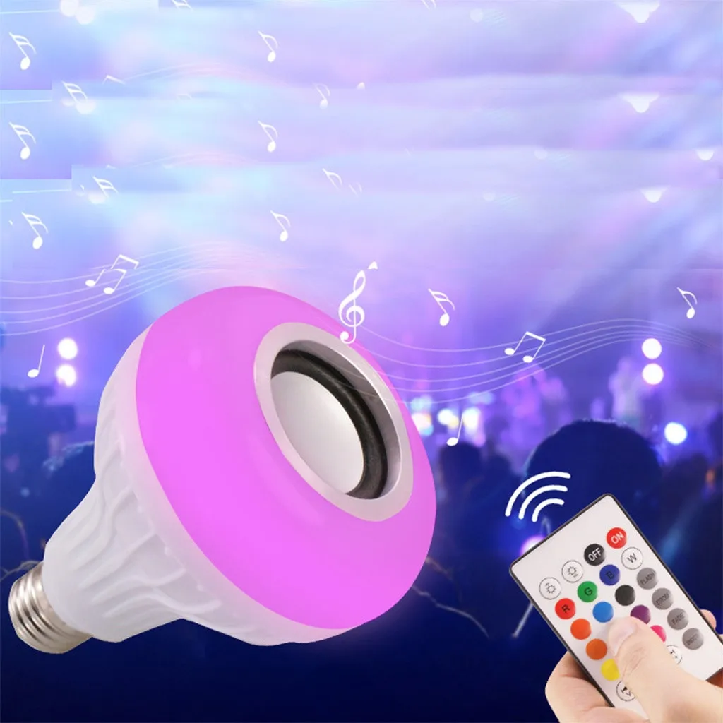 Светодиодсветодиодный Беспроводная музыкальная лампа RGB E26 с Blueteeth 12 Вт
