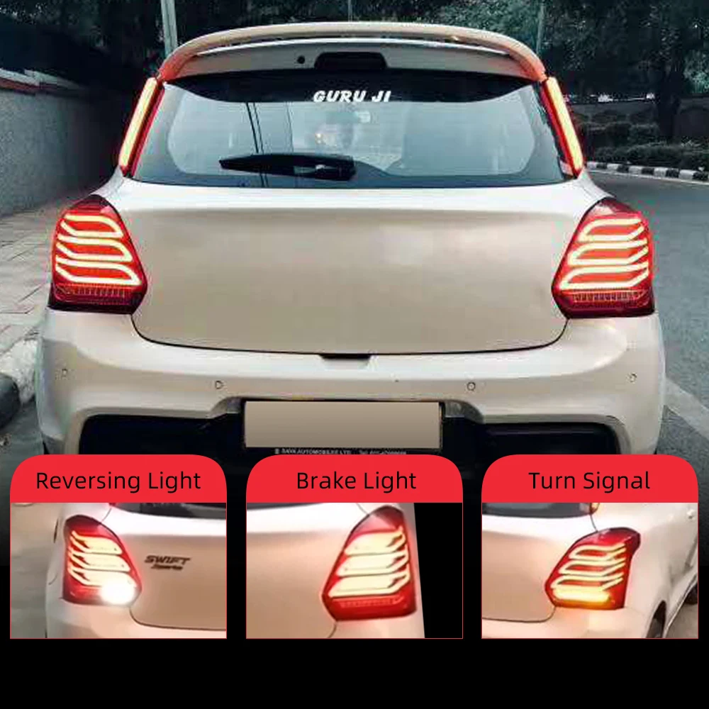 1 пара светодиодный задний фонарь светильник в сборе задний свет, обратный светильник последовательного сигнала поворота светильник зеркало заднего вида для Suzuki Swift