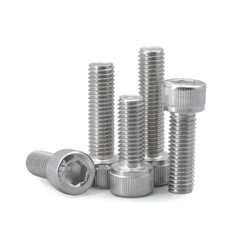 

100pcs DIN 912 M4 M5 M6 Allen Bolt A2 304 Stainless Steel Hex Socket Cap Screws Hexagon Socket Head L=8-50mm Fasterner hardware