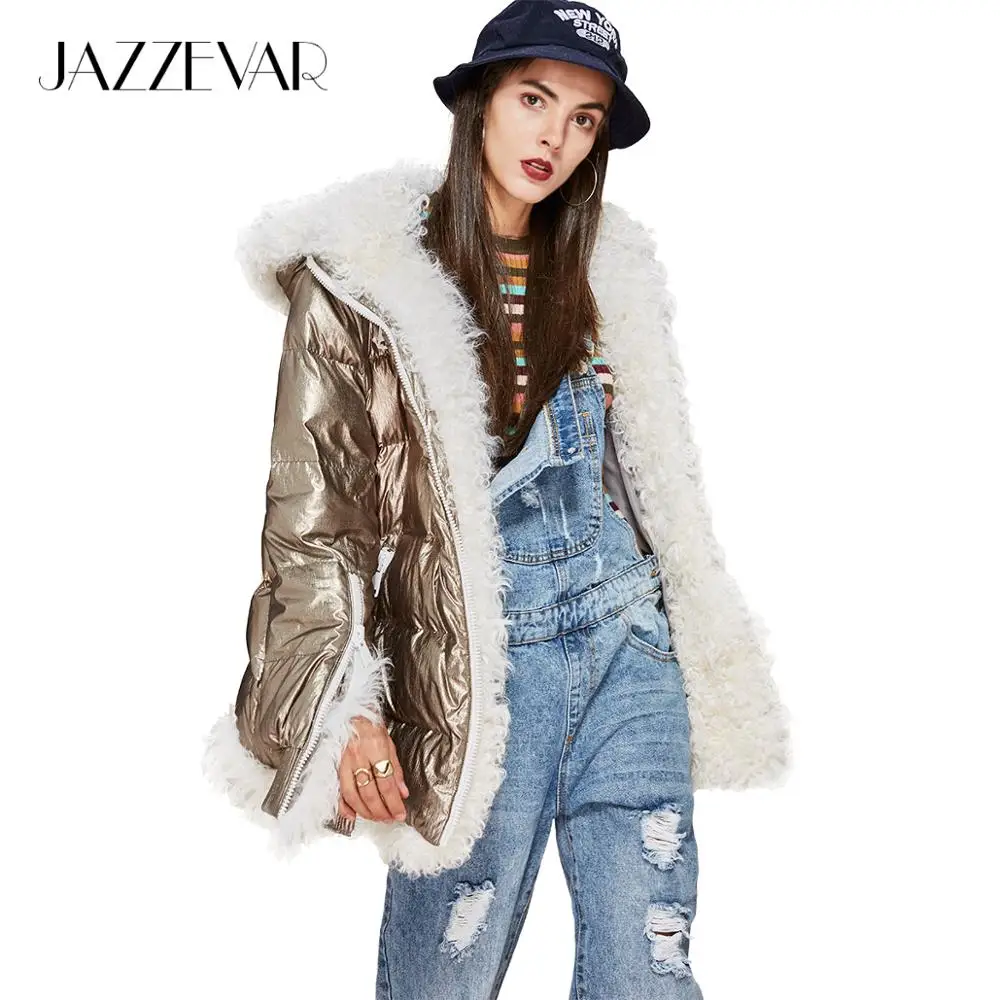 JAZZEVAR 2019 Новый зимний кутки модный трендовый женский футуристический дизайн Edgy