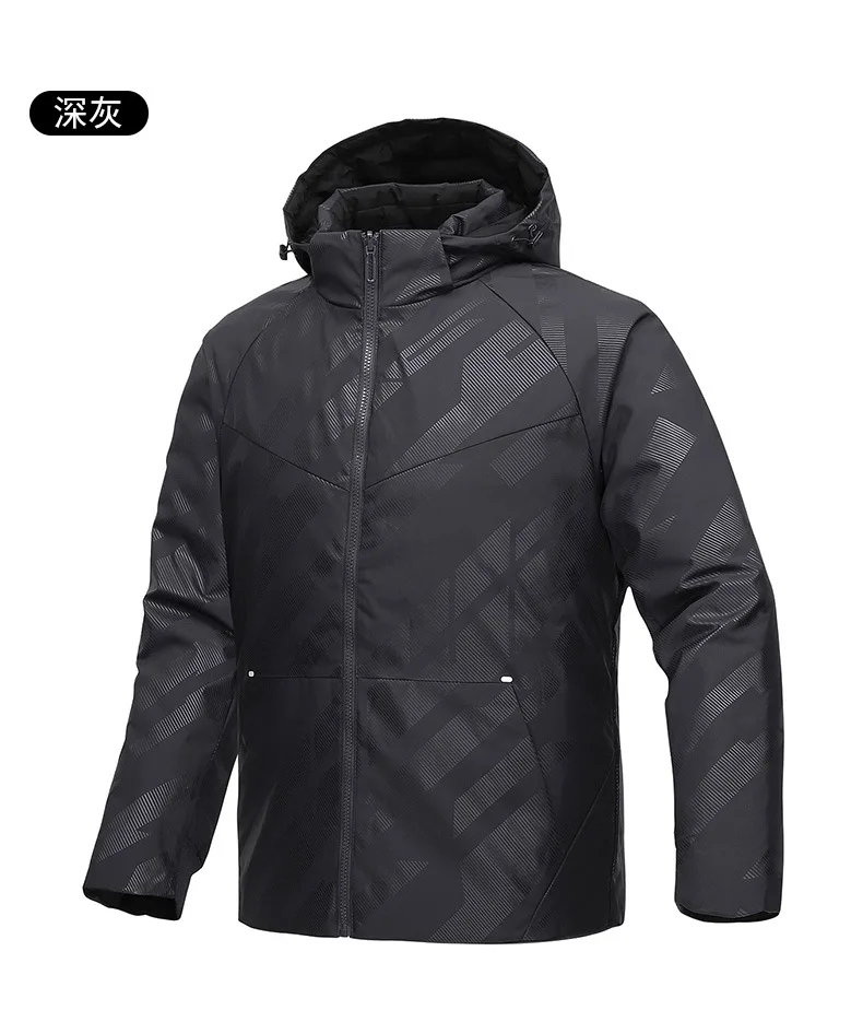 L-4XL, новинка, мужская двусторонняя куртка на белом утином пуху, новое зимнее мужское Двустороннее пальто, теплое пуховое пальто с капюшоном, Мужское пальто