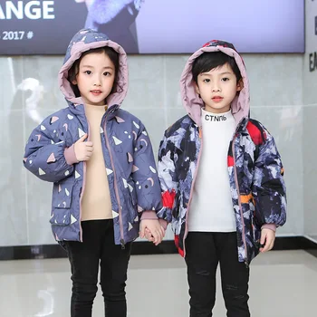 

New Children Down Jacket Boys And Girls Children Clothing Baby Cotton Jacket Color Coat