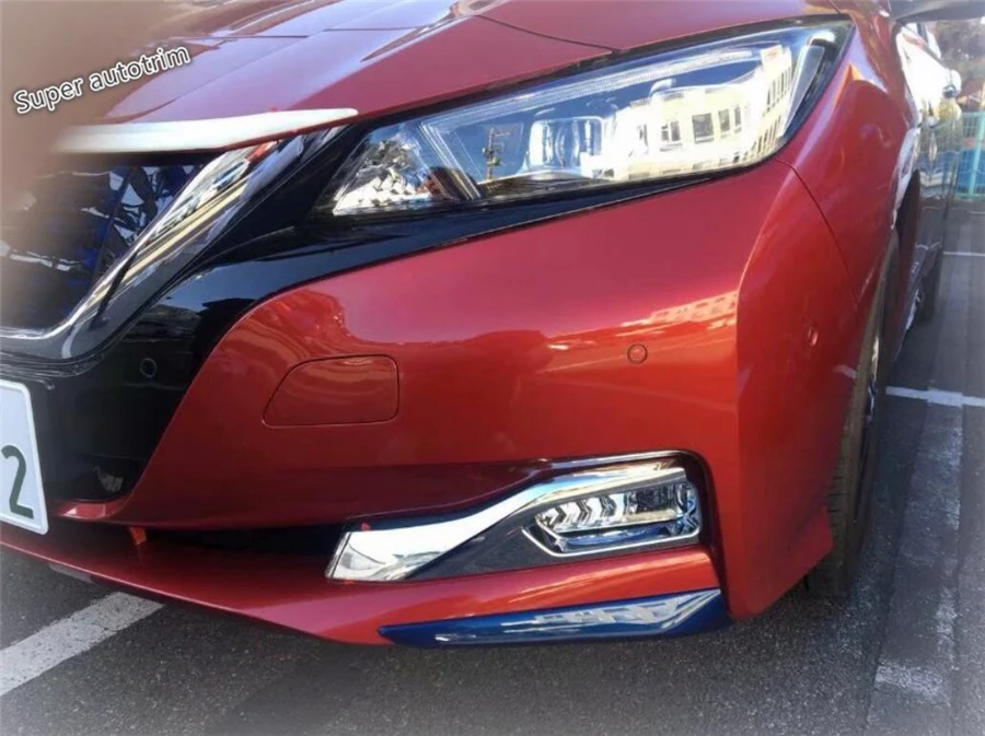 Передняя фара Lapetus противотуманная рамка накладка 2 шт. подходит для Nissan Leaf 2018 ABS
