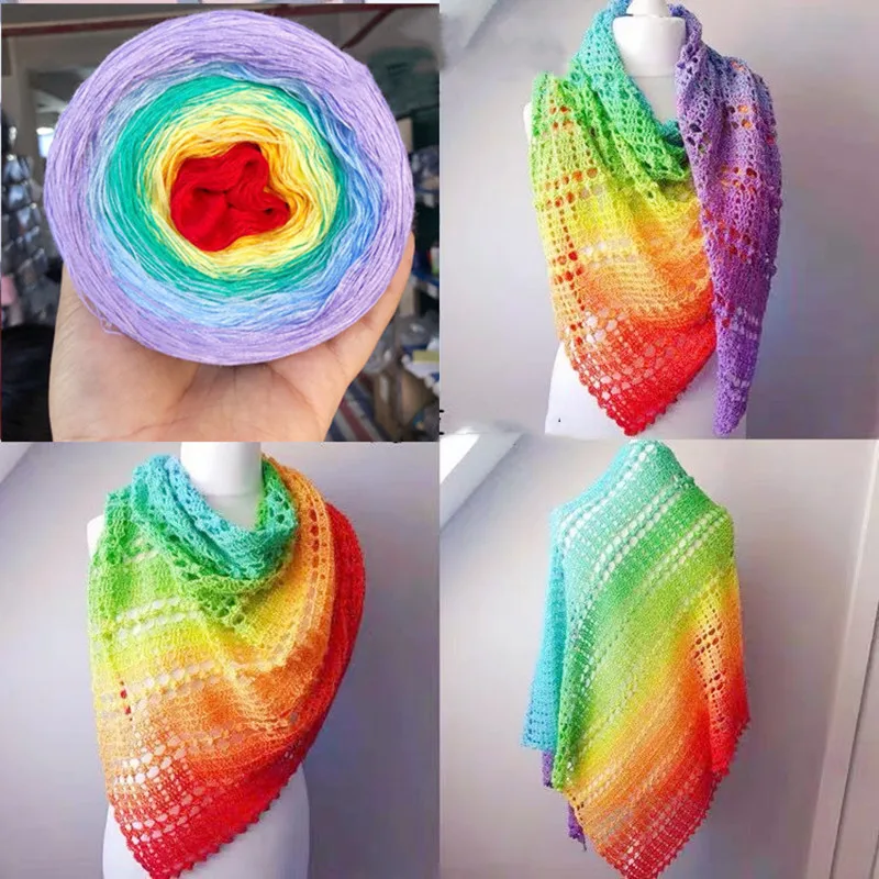Knitting Yarn Knitting Wool Yarn Crochet Yarn Cotton Yarn Cotton Knitting Yarn 300g 100% Organic cotton blend yarn spring and summer crochet yarn clothes skirt lace line DIY hand-woven Soft 1000 Meter