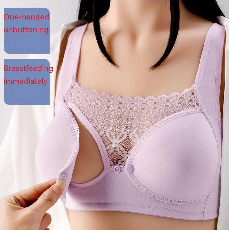 2023 New Breastfeeding bras maternity nursing bra Cotton Sleep Bra Clothes for Pregnant Women Pregnancy Underwear Clothing maternity nursing bras for breastfeeding bra women soft adjusted straps pregnancy underwear clothing dropshiping