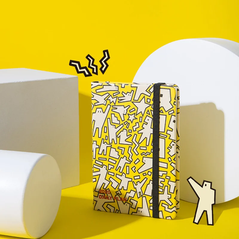 

Cartoon 2020 Agenda A7 DIY Notebook Portable Strap Planner Schedule Book Pocket Notepad Annual Monthly Daily Plan Stationery