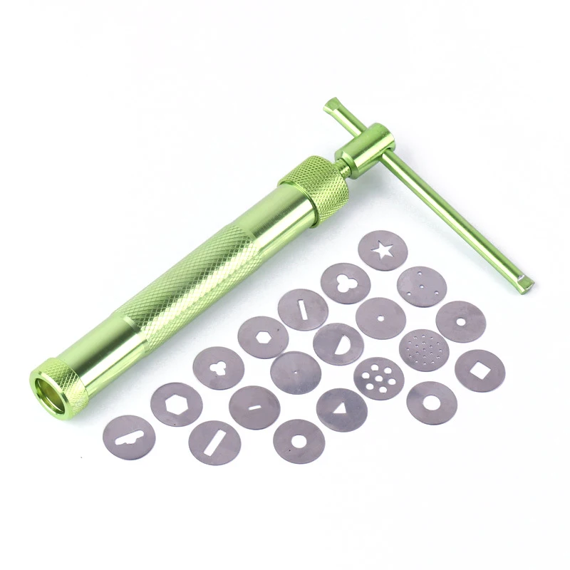 Cookie Press Kit Gun Machine Making Cake Decoration 20 Molds Pastry Piping Nozzles Tool Biscuit Maker Sets | Дом и сад