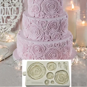 

Ruffled Roses Mould Cake Decorating Tool Fondant Silicone Mold for Sugarpaste Flower Paste Modelling Sugar Craft Cake Decoration