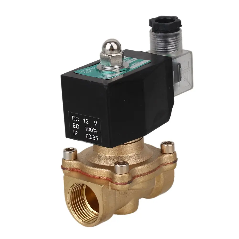 

DC 12V 3/4" VITON Solid Coil Electric Solenoid Valve Gas Water Fuels Air Solid Coil Normally Closed Type