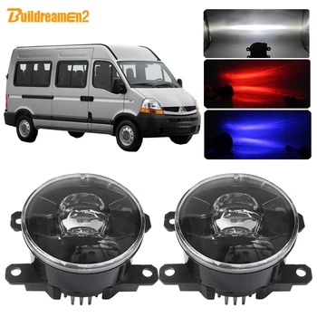 

Buildreamen2 For Renault Master II 1998-2010 Car Styling H11 LED Lamp Fog Light With Devil Eye DRL 4000LM 12V 2 Pieces