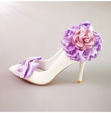 lilac flower girl shoes