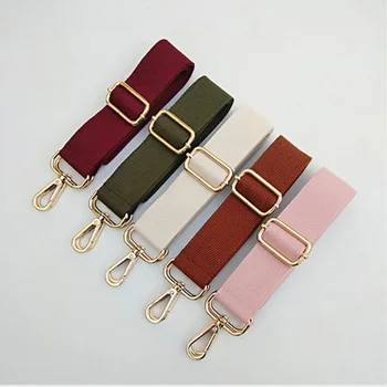 

Nylon Solid Belt Bags Strap Accessories for Women Rainbow Stripe Adjustable Shoulder Handbag Straps Decorative Handle Ornament