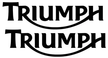 

For Two (2): Triumph Motorcycle Gas Tank Left/Right stickers VINYL DECALS Various Sizes