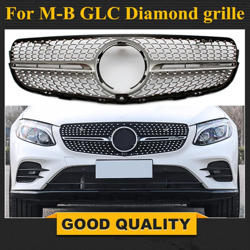 Us 16901 11 Offdiamond Grille Suitable For Mercedes Glc Class W253 X253 Glc43 Glc200 Glc250 Glc300 Glc450 Black Or Silver Without Center Logo In