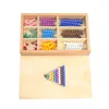 Montessori Wooden Checker Beads Board Colorful Black & White Grey Checker Board Beads Link Dragon & Reduce Dragon Game Baby Toys 2