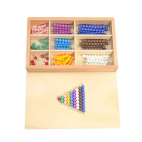 Montessori Wooden Checker Beads Board Colorful Black & White Grey Checker Board Beads Link Dragon & Reduce Dragon Game Baby Toys 2