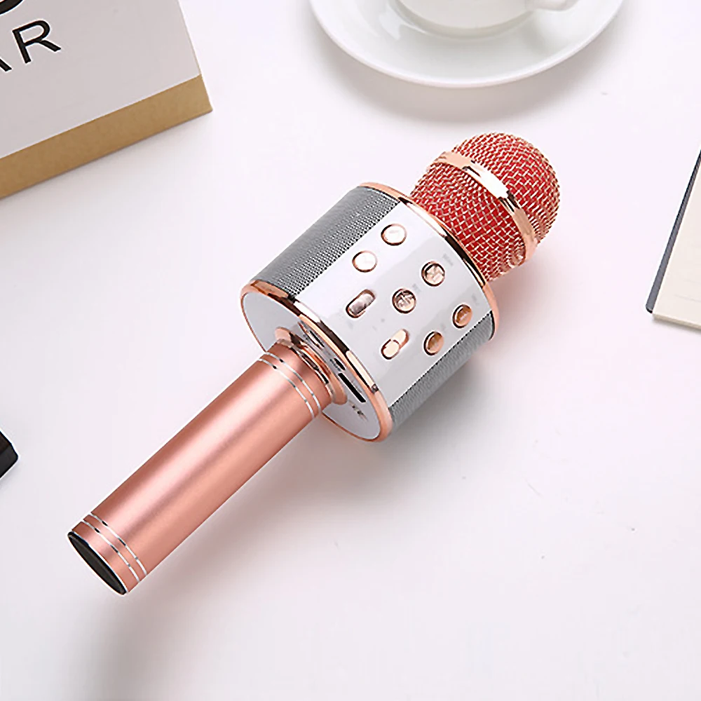 Детский беспроводной Bluetooth микрофон ручной портативный KTV пение караоке Bluetooth микрофон 3