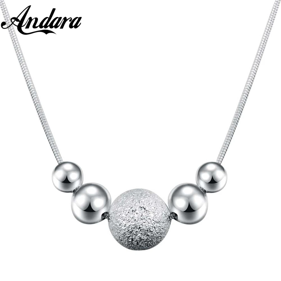 

925 Silver Necklace Fashion Beaded Silver Chain For Woman Wedding Wedding Jewelry Gift Clavicle Chain