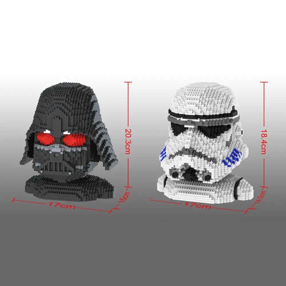 

hot LegoINGlys Star Wars Darth Vader stormt picture Head rooper figures nano micro diamond building blocks model brick toys gift