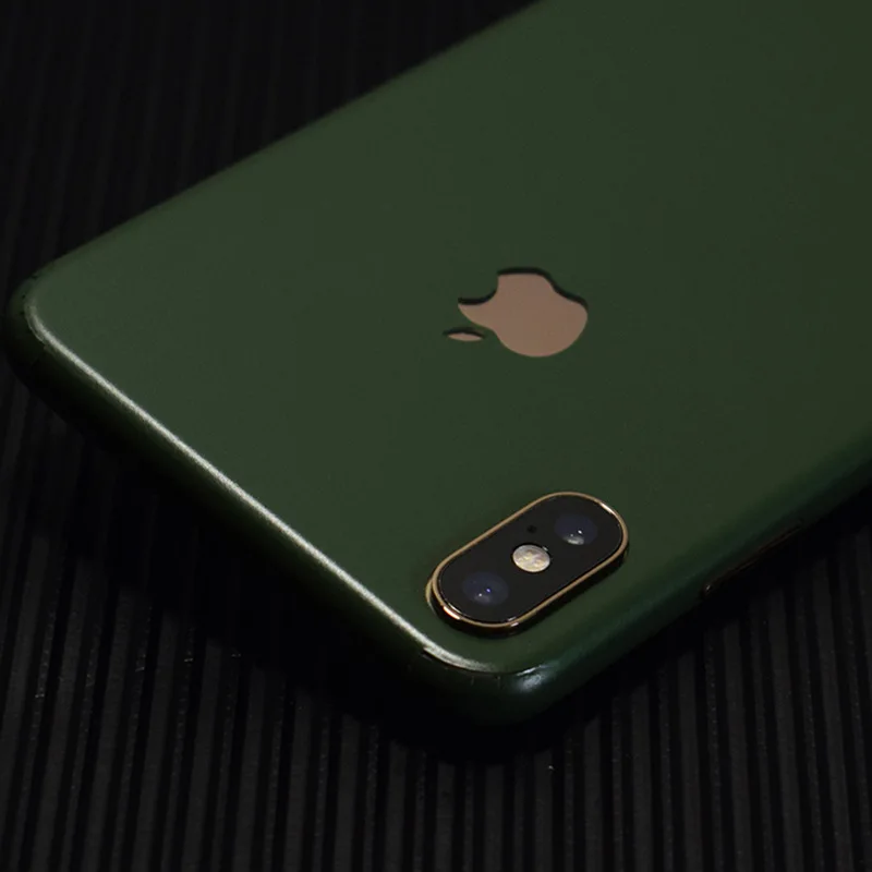 Для iPhone 7P 8Plus XR xs max до 11 темно-зеленая задняя наклейка против отпечатков пальцев матовая устойчивая к царапинам пленка