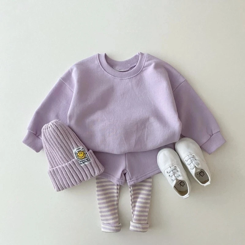 2150.0¥ |Milancel 2021秋の新ベビー服セット固体パーカーとパンツ2個男の子スーツカジュアル幼児スウェッ...