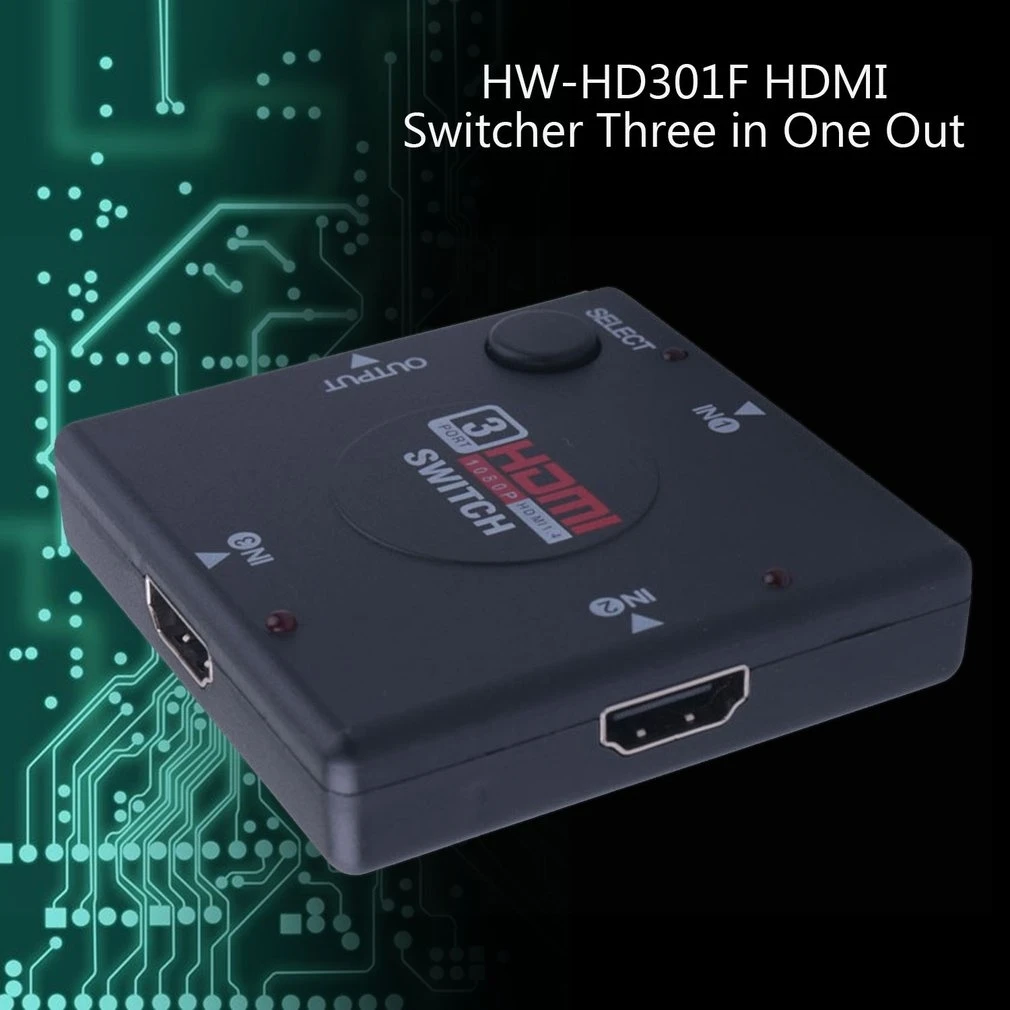 Full HD 1080P Мини 3 порта HDMIv1.3 переключатель порта HDMI коммутатор разделитель Vedio усилитель три резки один видео конвертер