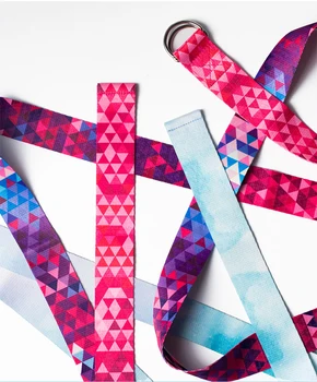 Yoga Stretch Belts Multi Colors D Ring Strap Washable Gym Home Yoga Exercise Accessories Training