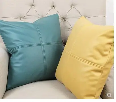 

Чистый цвет матовый из искусственной кожи с Вышивкой наволочка дивана наволочка из пластика для мебели наволочка искусственная кожа, Наволочка на подушку