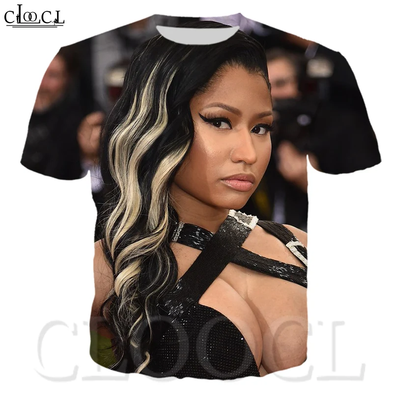 Модная Сексуальная футболка с 3D принтом Nicki Minaj рэппер звезда певец хип хоп