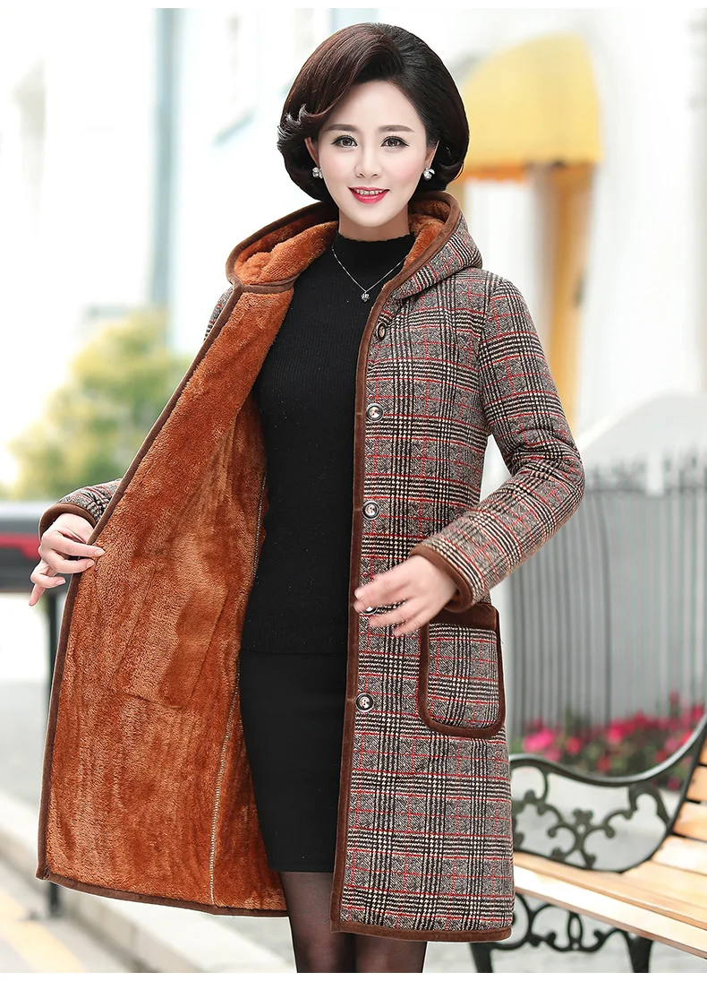 XL-5XL куртки, зимняя женская одежда для мамы, хлопок плюс бархат, легкая Хлопковая женская куртка большого размера - Цвет: Синий