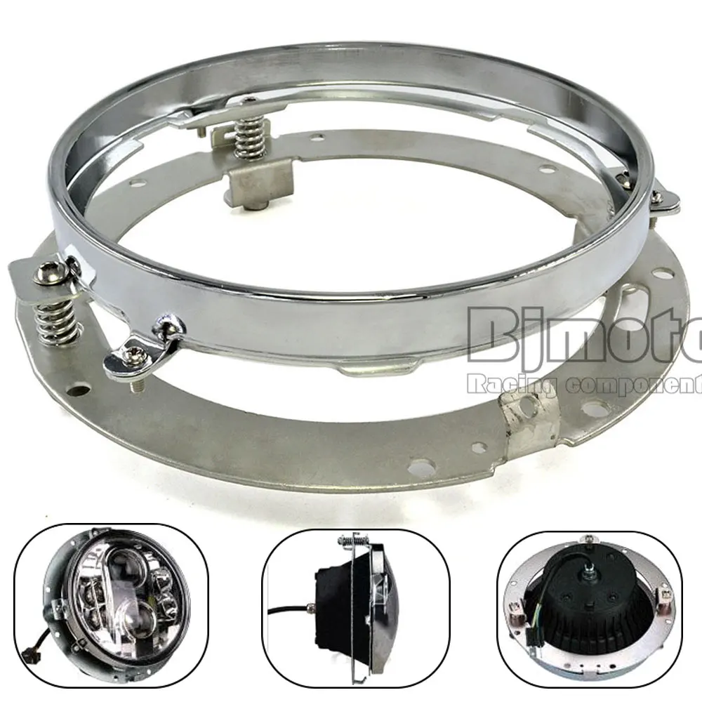 

7" Motorcycle Round LED Headlight Mounting Ring Bracket Fit For Harley Davidson Softail Models Touring Models 1994-2013 FLD