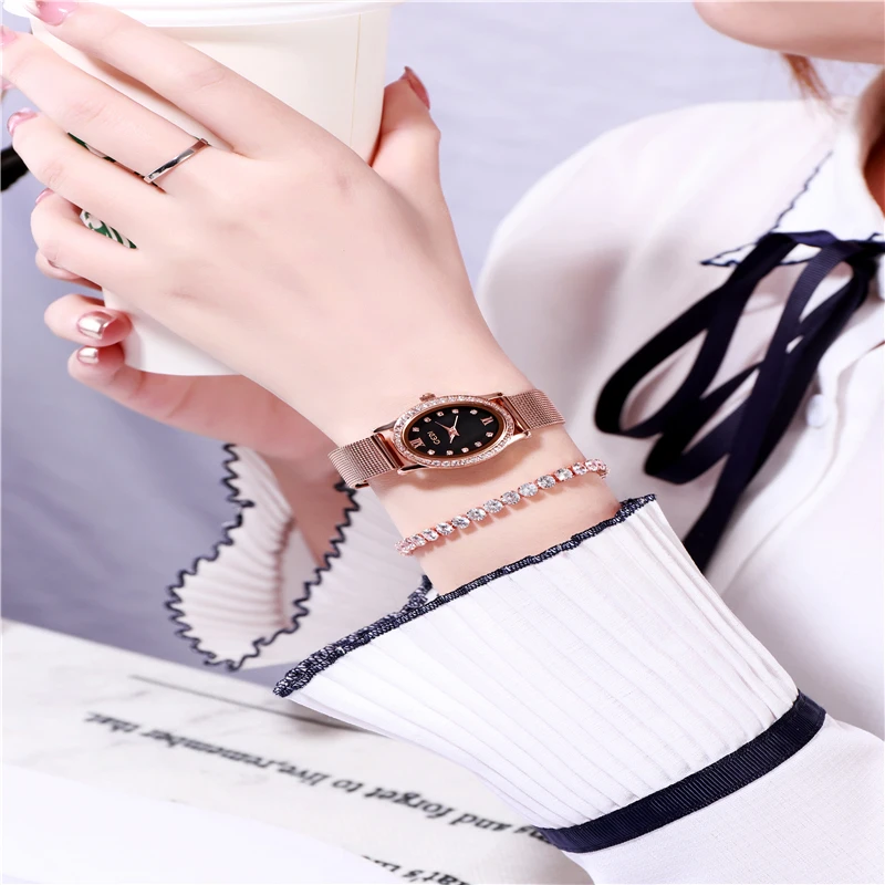 

Watch women quartz wristwatches ladies watches luxury brand stainless steel watch gifts for women clock rose gold waterproof