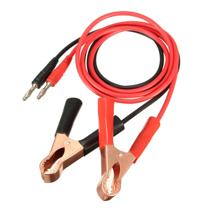 

2pcs/lot Banana Plug to 15A Shrouded Alligator Banana Plug to Alligator Clip Cable Leads Support Dropshipping