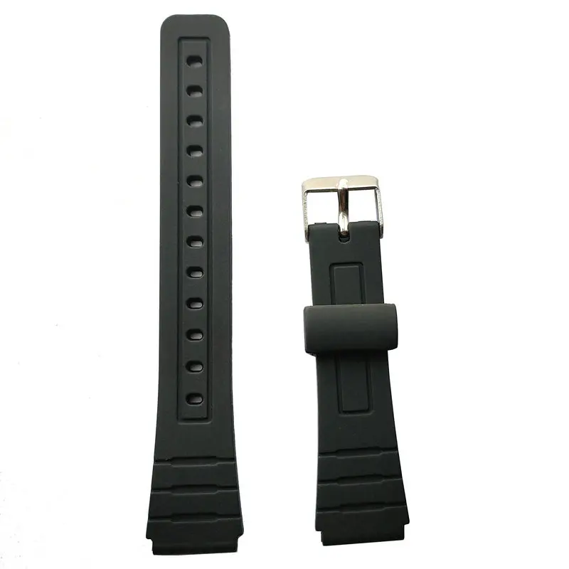 Cinturino di ricambio per Casio F 91W 18mm resina nera cinturino da polso  in plastica con perni fibbia in metallo F91 F91W|Watchbands| - AliExpress