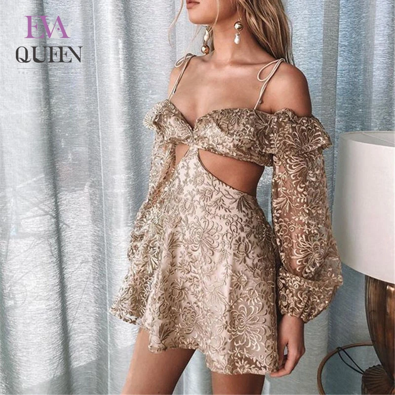 EvaQueen 2020 сексуальное летнее шифоновое платье на бретельках с цветочным принтом
