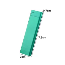  Lighter Inflatable Butane Gas Lighter Cigarette Windproof lighter Metal Ultra Thin green flame lighter Mini Novelty Lighter 
