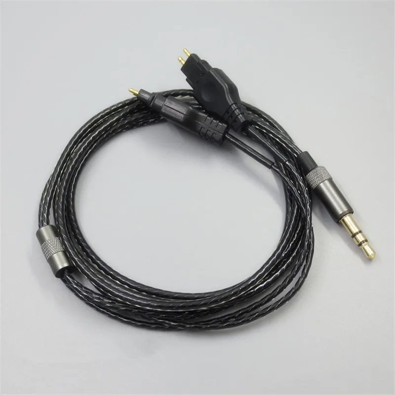 1 2 M 2 M Replacement Audio Cable for Sennheiser HD414 HD650 HD600 HD580 HD25 Headphones Durable Black 23 AugT0