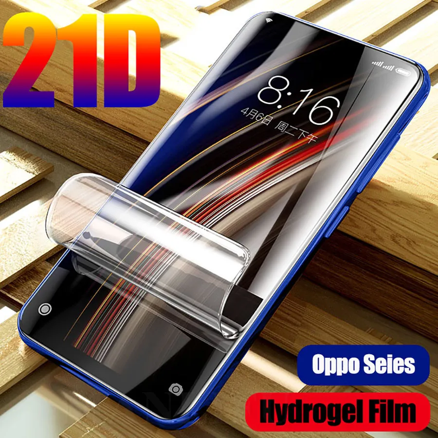 21D изогнутая полностью Гидрогелевая пленка для Oppo Reno Z A5s A1k A9 A5 2020 прозрачная